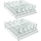 Azar Displays Adjustable Tall Divider Bin Cosmetic Tray w Pushers - Customize Slot Size to Product, Clear, 2-Pack 225830-TALL-CLR-2PK - alternate 1